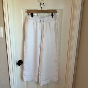 J. Crew White Linen Pants